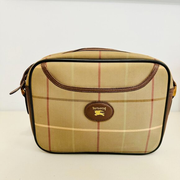 AUTHENTIC BURBERRYS OF LONDON BURBERRY PLAID CHECKERED SHOULDER BAG VINTAGE - Picture 1 of 16